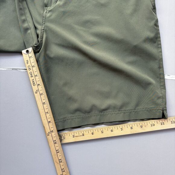 Fair Harbor Midway Shorts Men 38 Golf Performance Stretch Green Elastic Waist - Picture 7 of 7